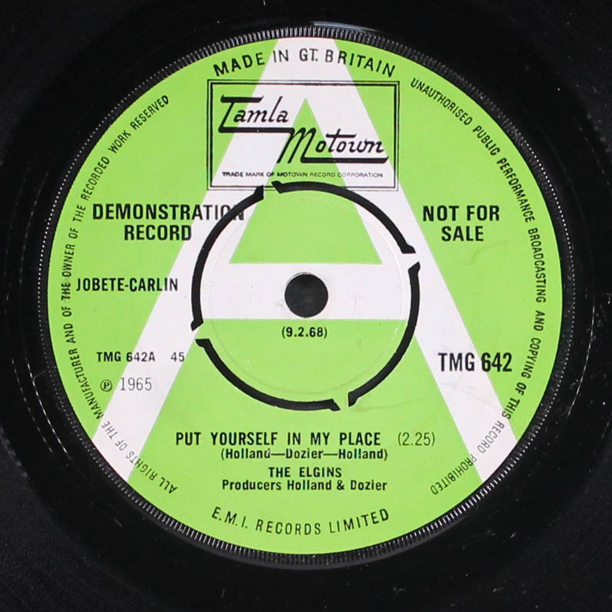 put yourself in my place / darling baby by ELGINS