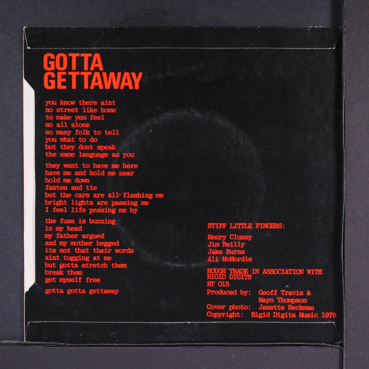 gotta gettaway by STIFF LITTLE FINGERS