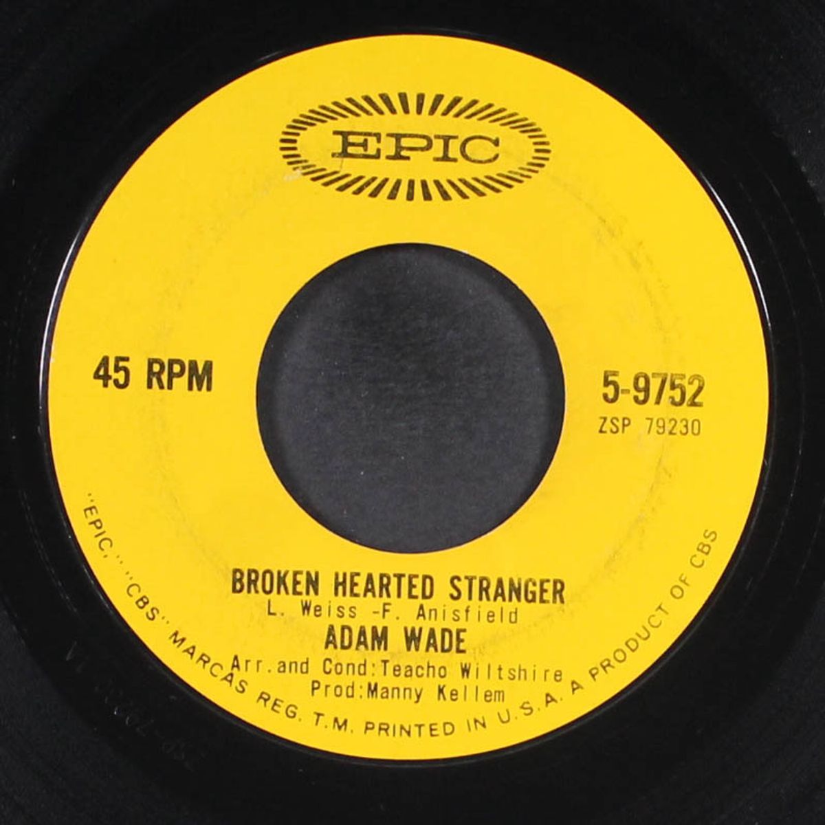 broken hearted stranger / crying in the chapel by ADAM WADE
