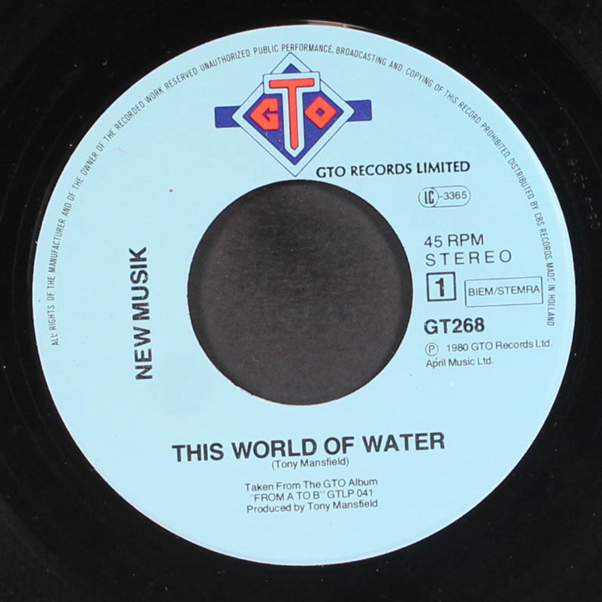 this world of water / missing persons, tell me something new by NEW MUSIK