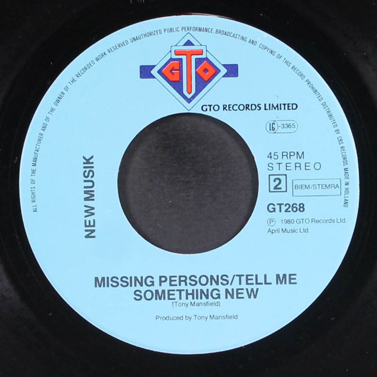 this world of water / missing persons, tell me something new by NEW MUSIK