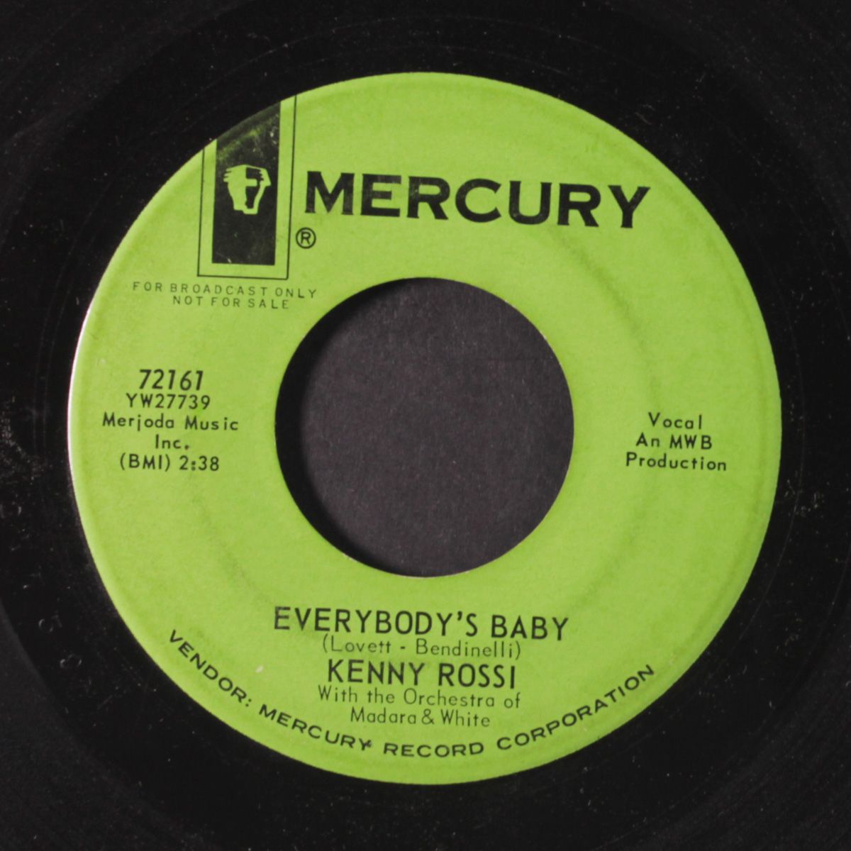 everybody's baby / one night stand by KENNY ROSSI