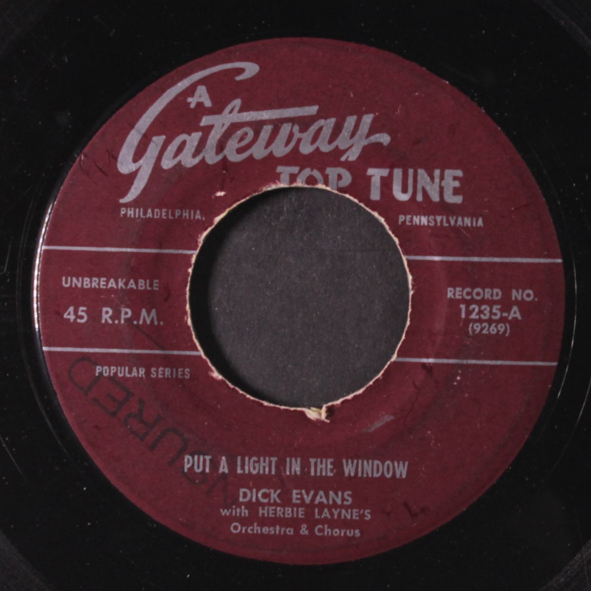 at the hop / put a light... by EDDIE FINCH / DICK EVANS