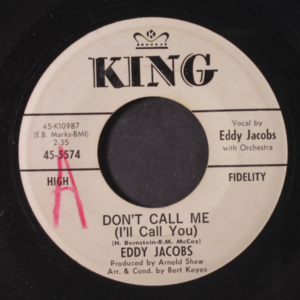 don't call me / why don't you make up your mind by EDDY JACOBS