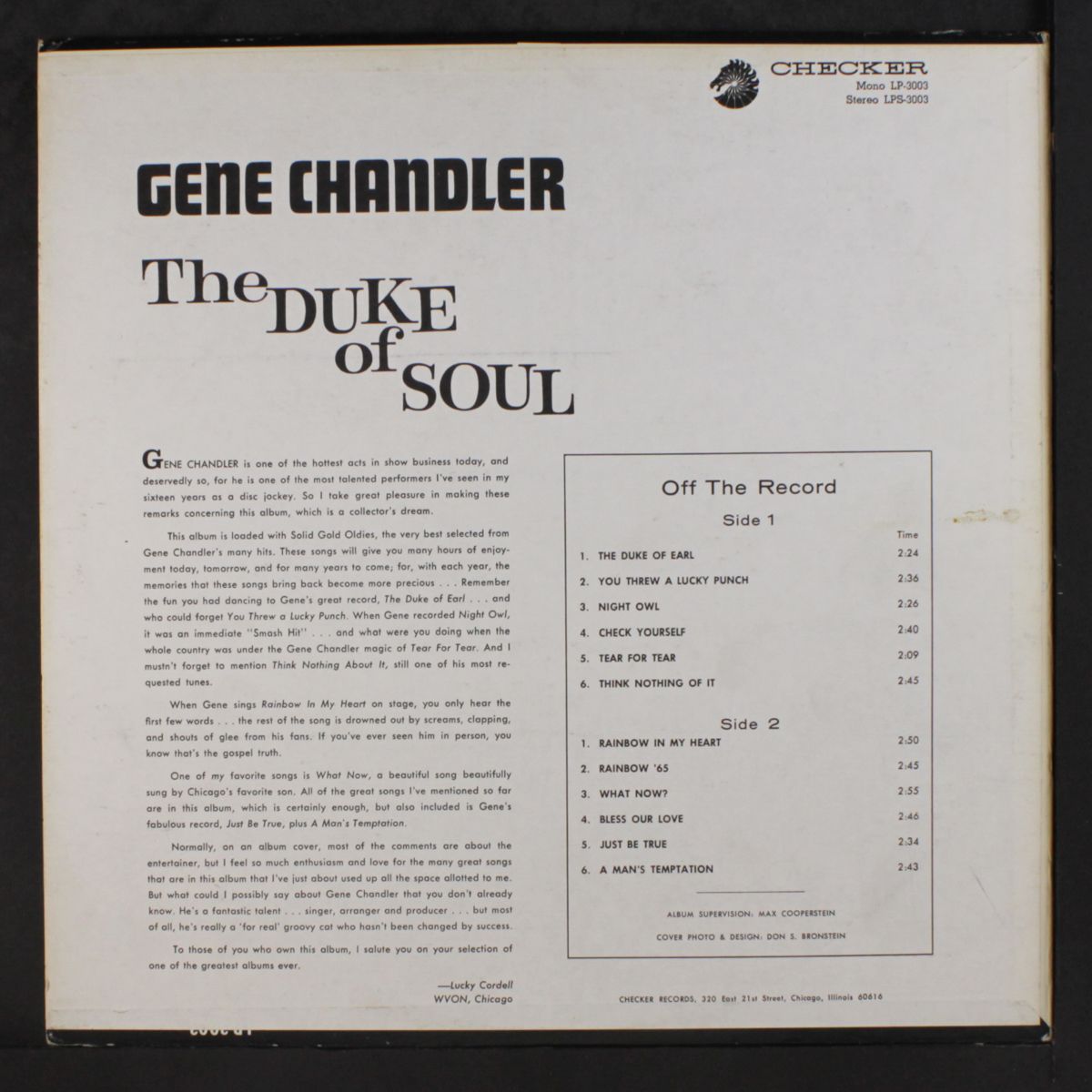 the duke of soul by GENE CHANDLER