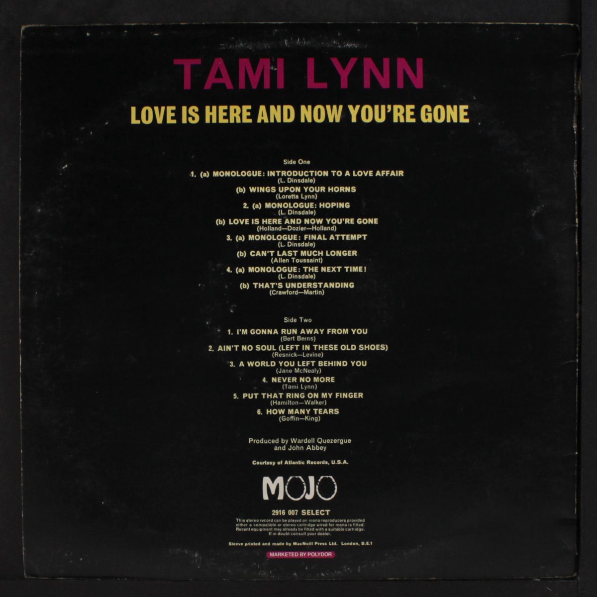 love is here and now you're gone by TAMI LYNN
