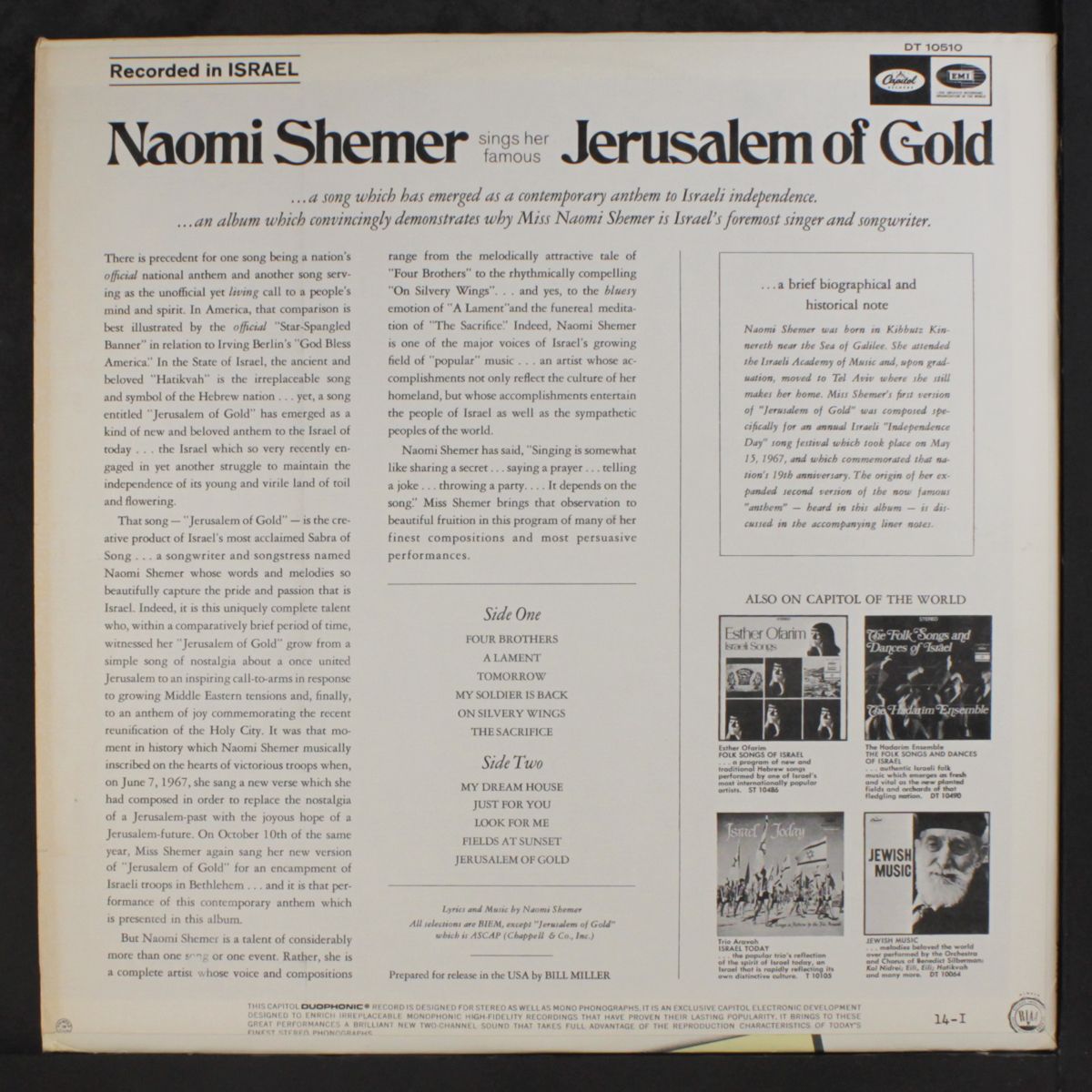 jerusalem of gold by NAOMI SHEMER