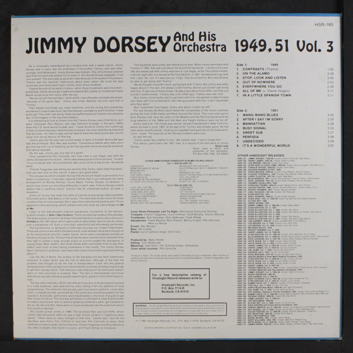 uncollected, vol.3; 1949-1951 by JIMMY DORSEY
