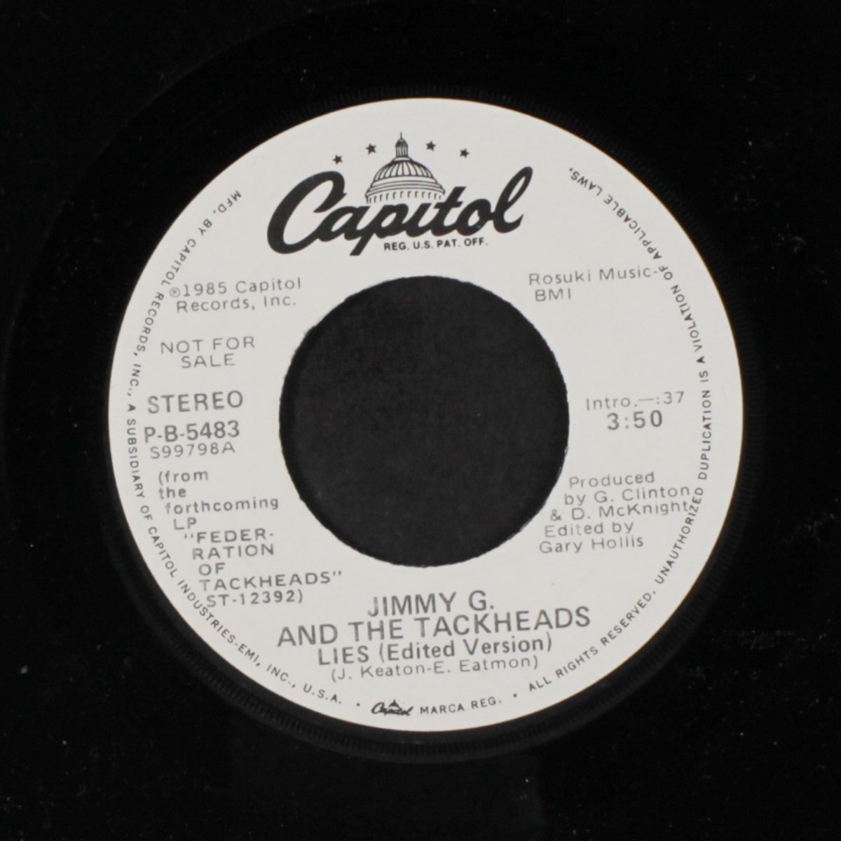 lies / same by JIMMY G. AND THE TACKHEADS