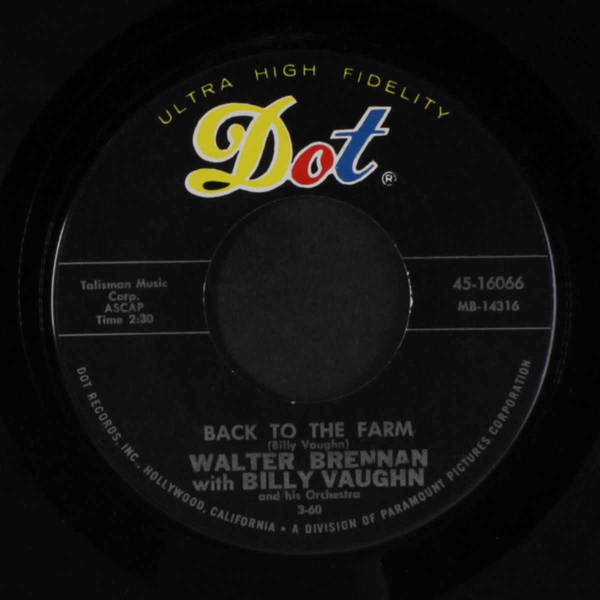 dutchman's gold / back to the farm by WALTER BRENNAN