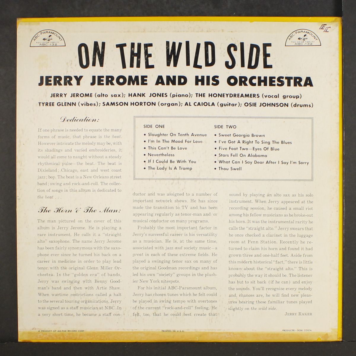 on the wild side by JERRY JEROME