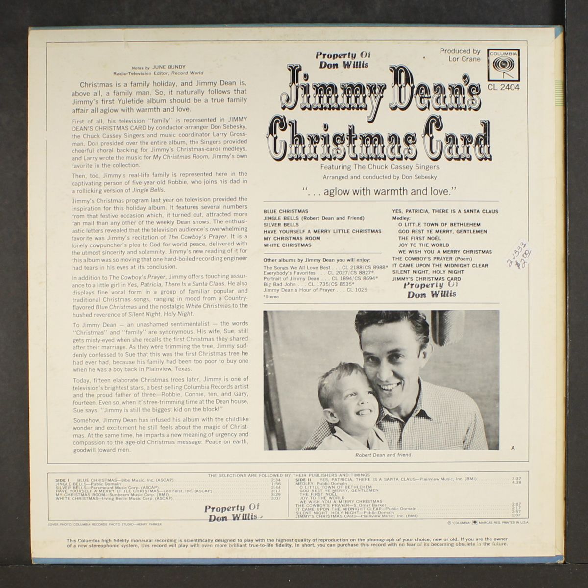 christmas card by JIMMY DEAN