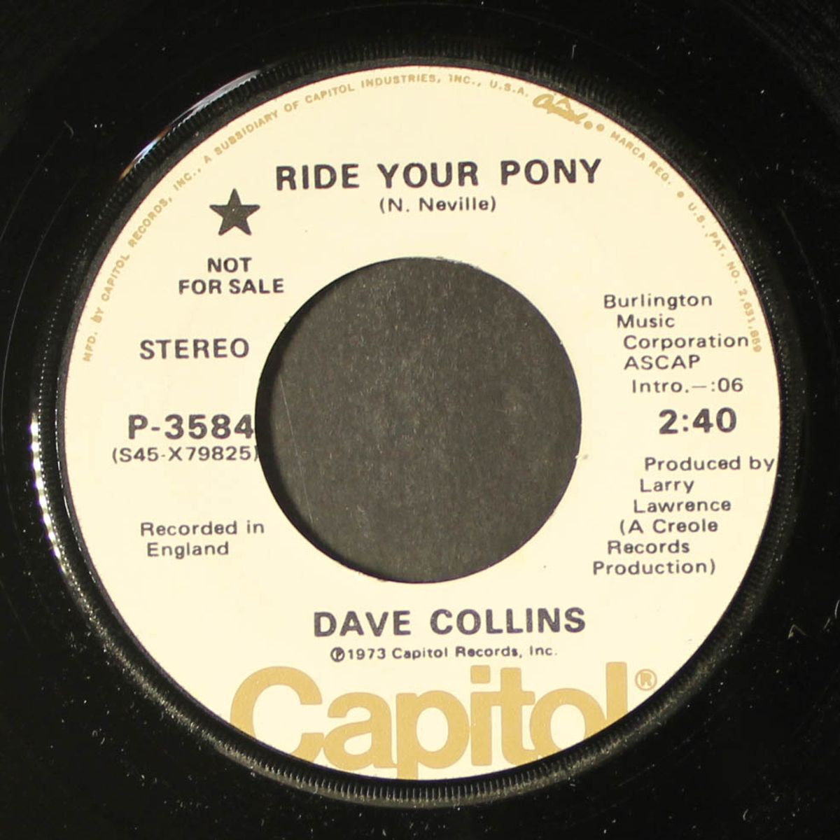 ride your pony / you for me by DAVE COLLINS