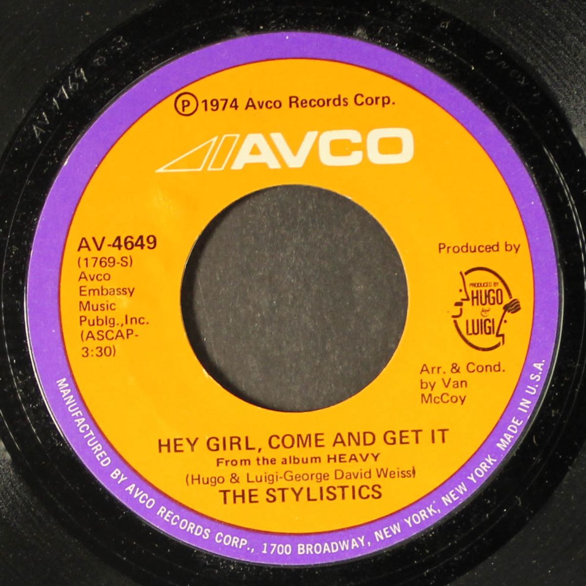 hey girl, come and get it / star on a tv show by STYLISTICS