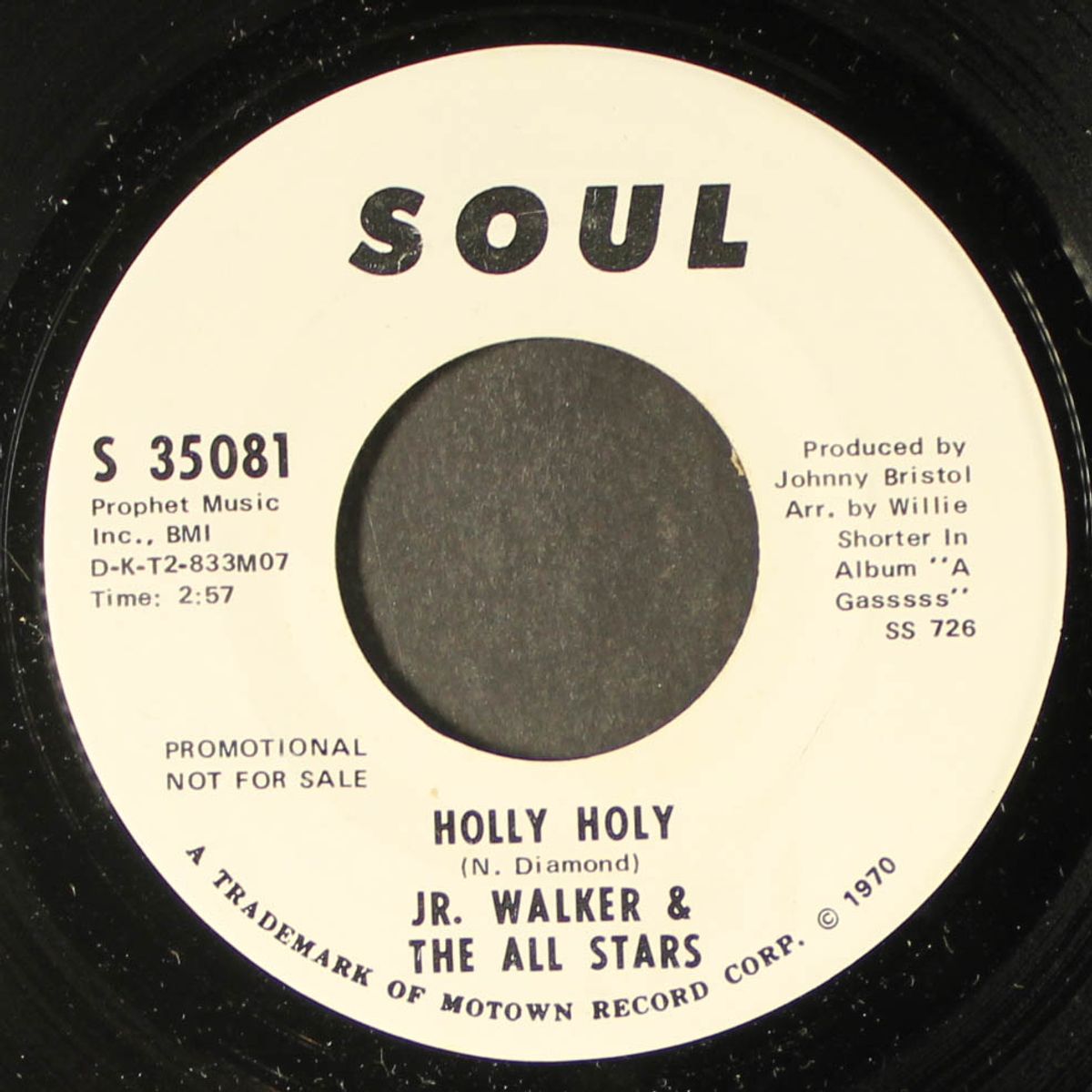 holly holy / same by JR. WALKER & ALL STARS