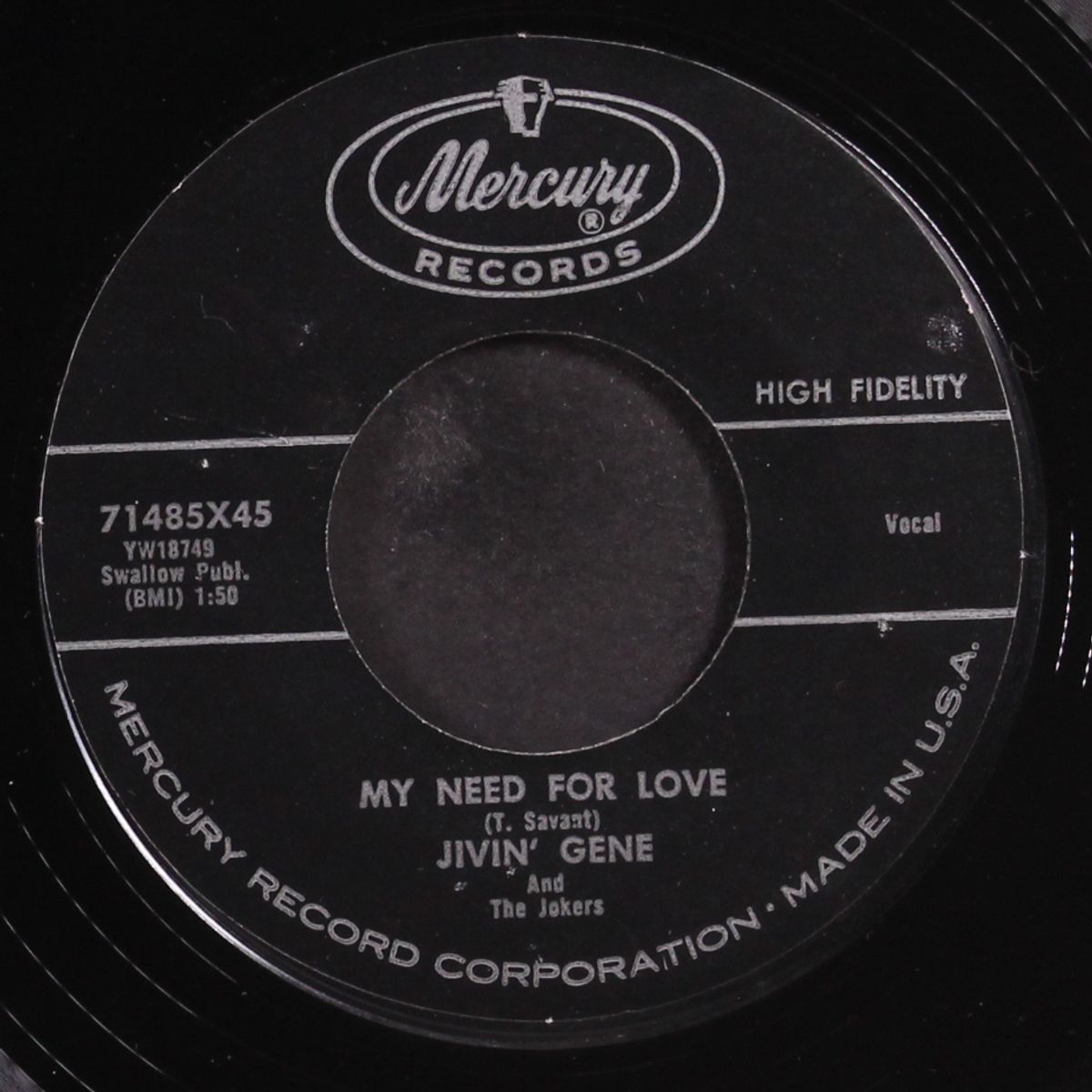 breaking up is hard to do / my need for love by JIVIN' GENE & JOKERS