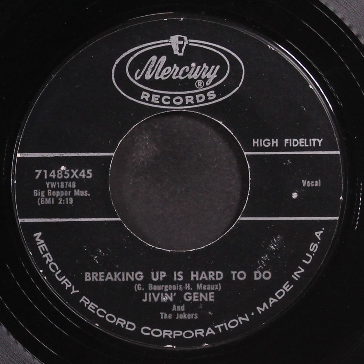 breaking up is hard to do / my need for love by JIVIN' GENE & JOKERS