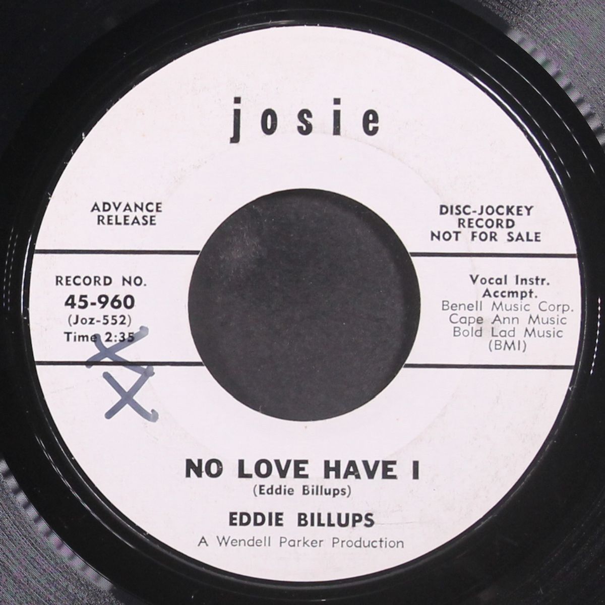 no love have i / my girl by EDDIE BILLUPS