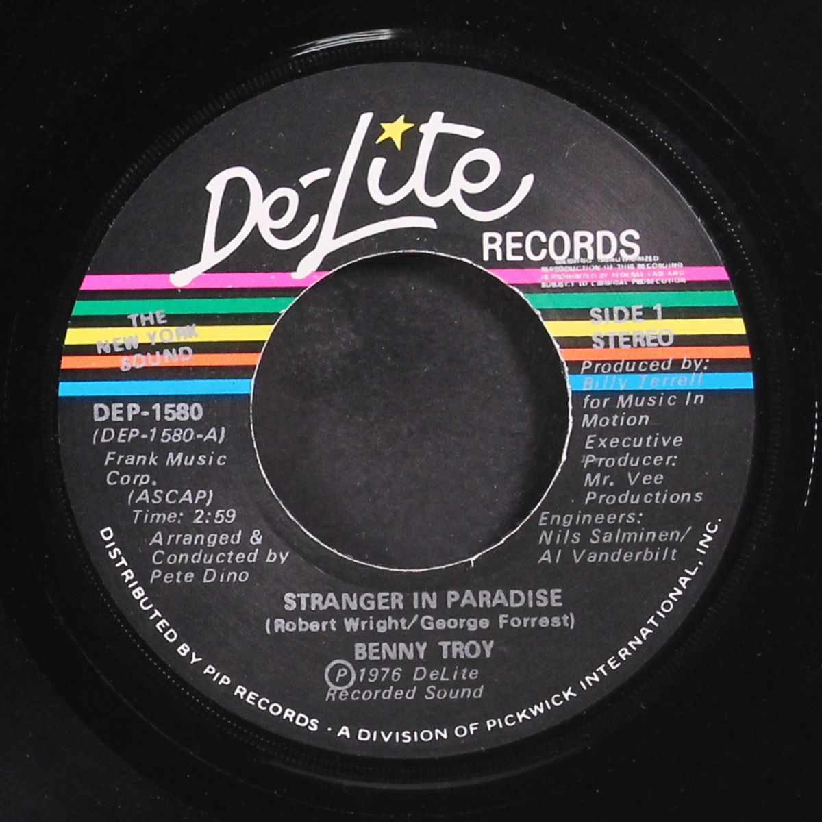 stranger in paradise / put some music in your soul by BENNY TROY