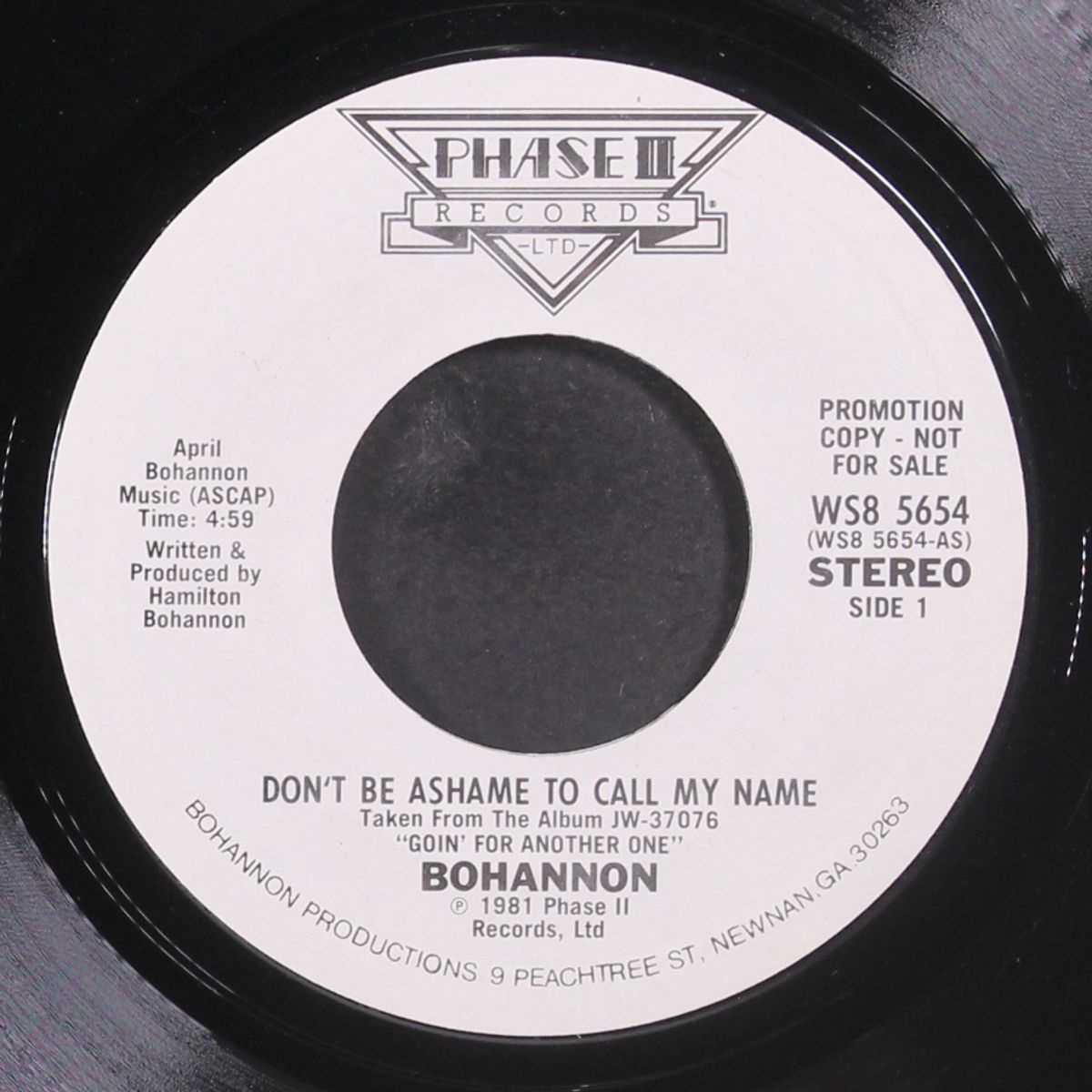 don't be ashame to call my name by BOHANNON