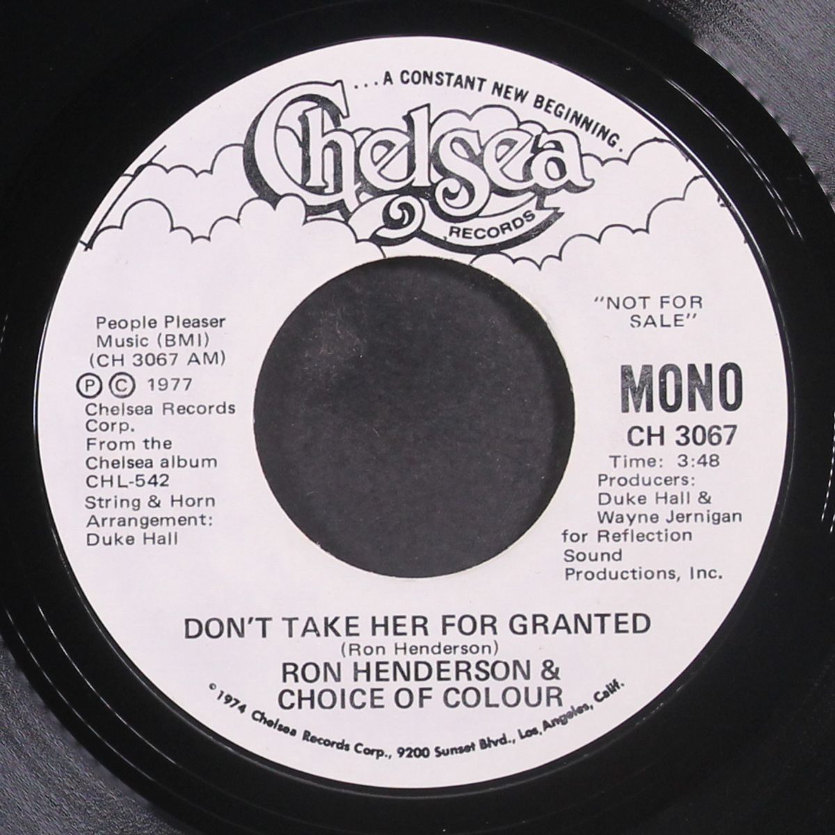 don't take her for granted / mono by RON HENDERSON & CHOICE OF COLOUR