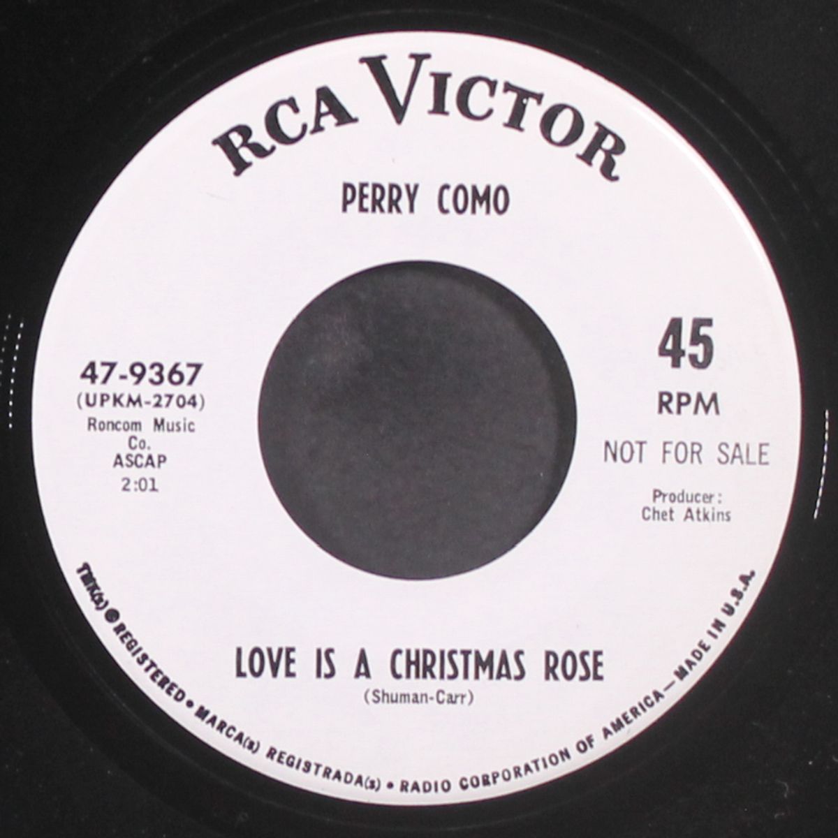 christmas bells / love is a christmas rose by PERRY COMO