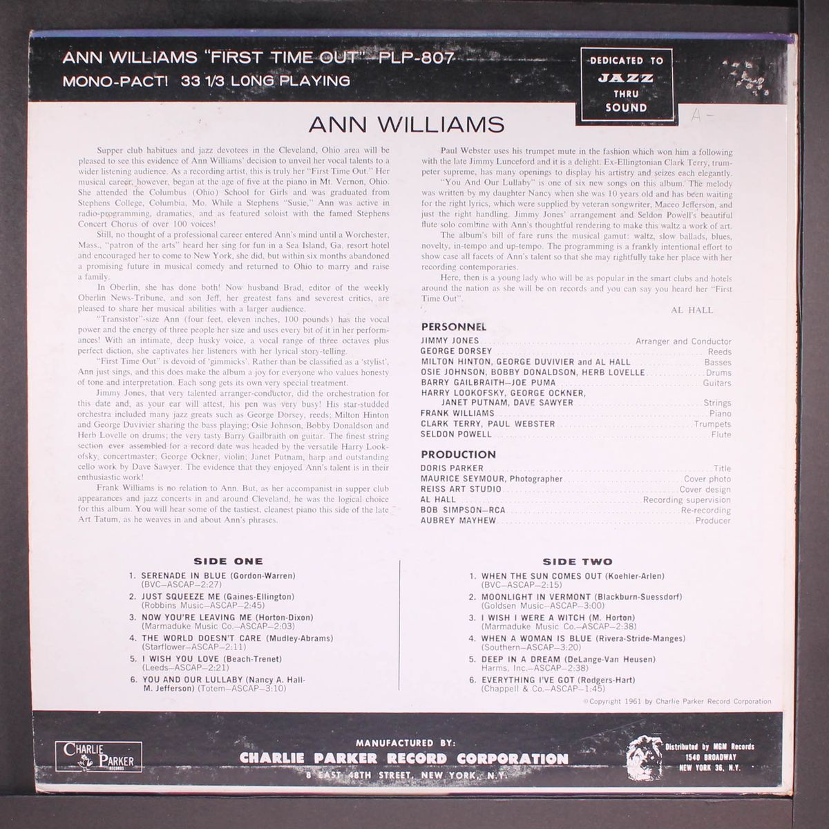 first time out by ANN WILLIAMS