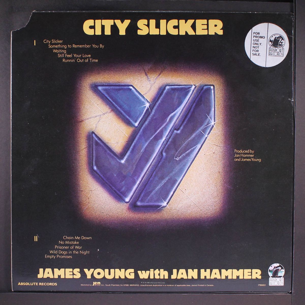city slicker by JAMES YOUNG W/ JAN HAMMER