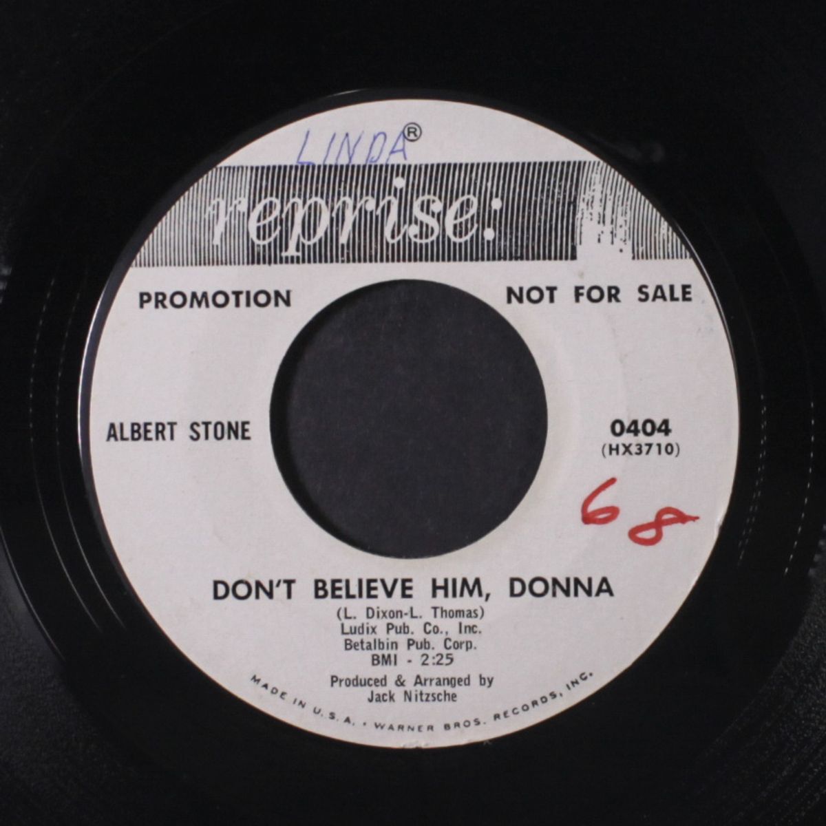 don't believe him, donna / someone's taken maria away by ALBERT STONE