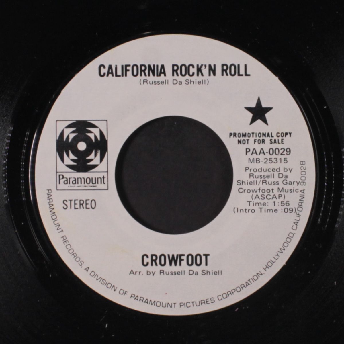 california rock'n roll / maybe i can learn to live by CROWFOOT