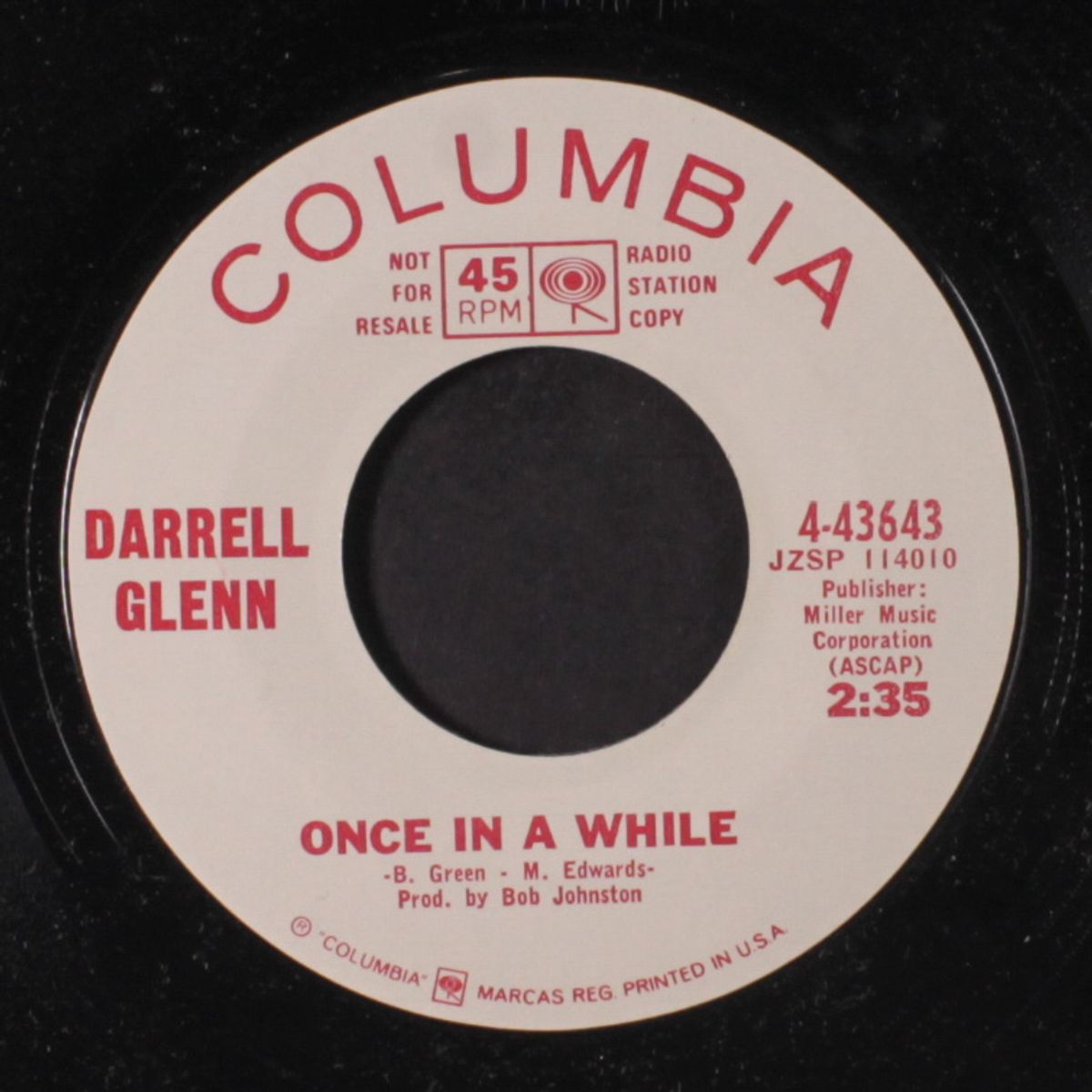 once in a while / i believe by DARRELL GLENN
