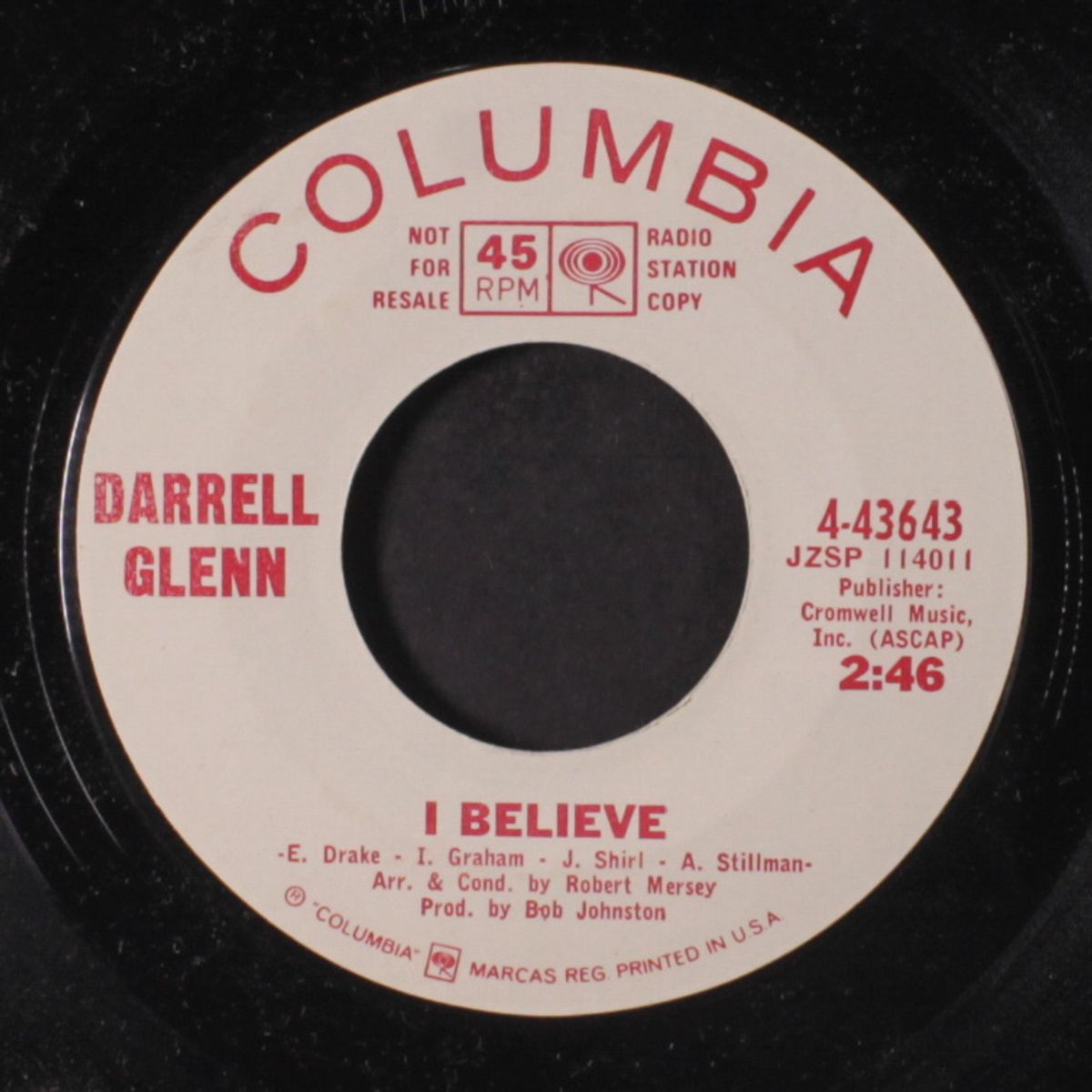 once in a while / i believe by DARRELL GLENN