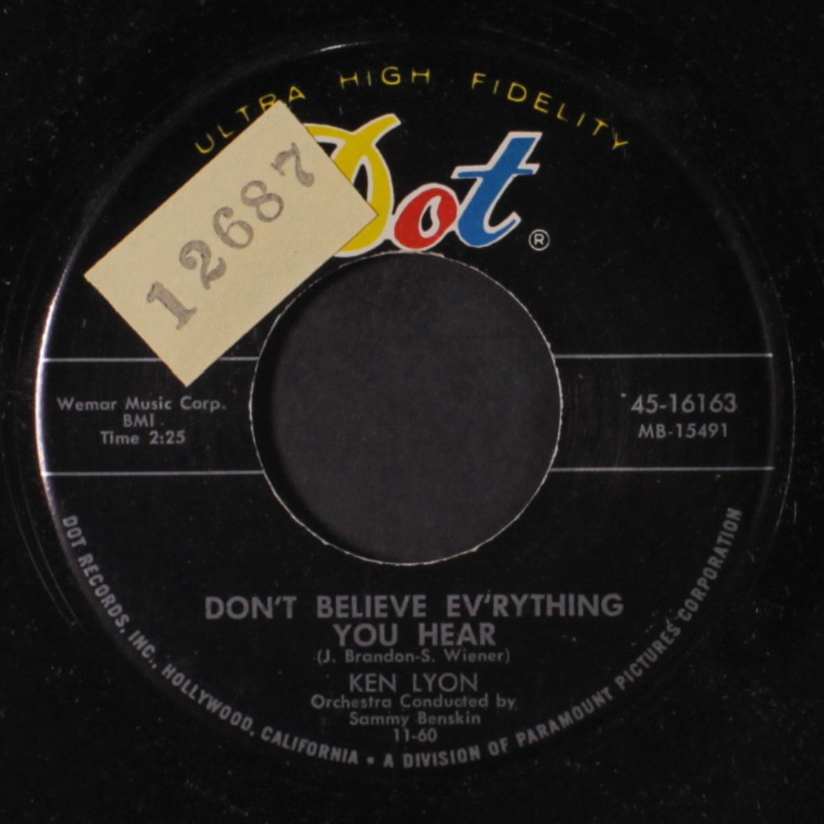the big white house / don't believe ev'rything you hear by KEN LYON