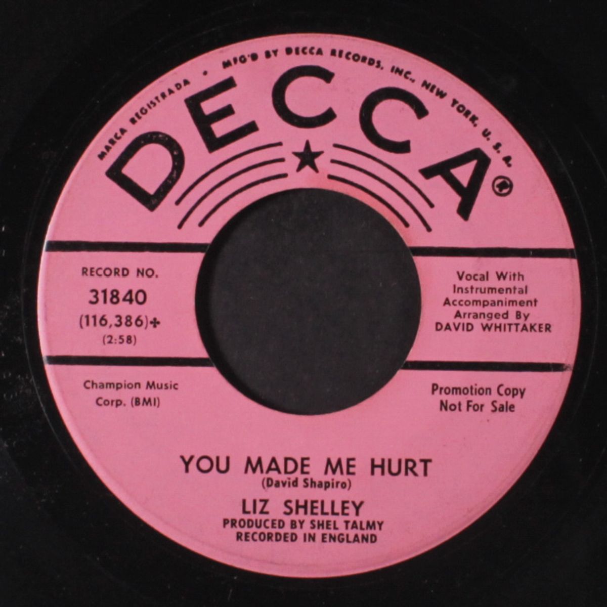 you made me hurt / make me your baby by LIZ SHELLEY