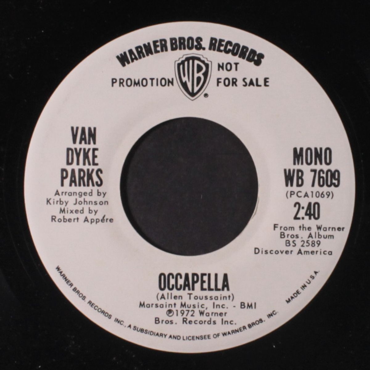 occapella / mono by VAN DYKE PARKS