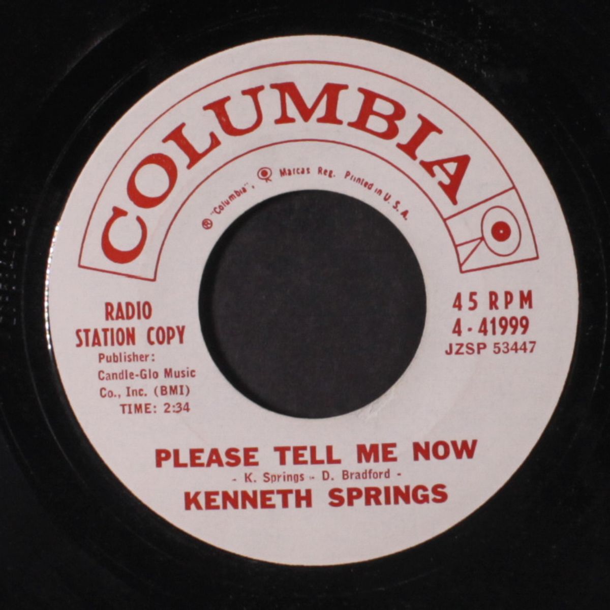 please tell me now by KENNETH SPRINGS