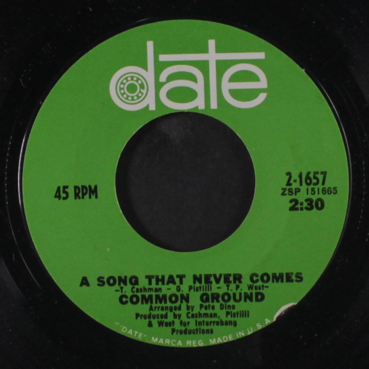 a song that never comes / the peddler's blues by COMMON GROUND