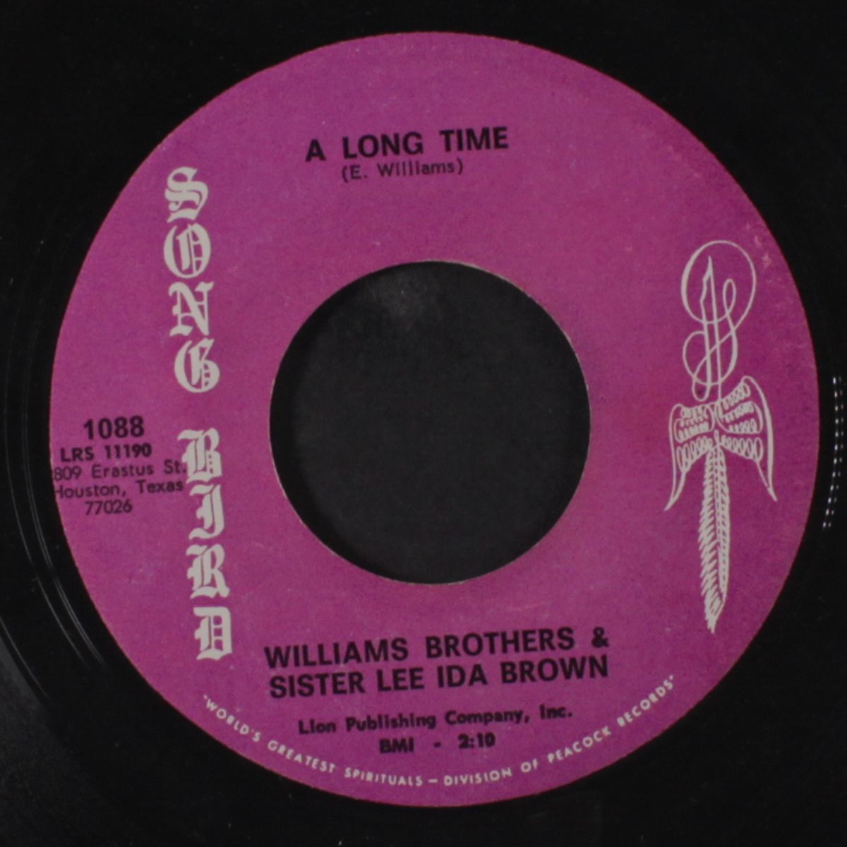 a long time / it doesn't take much by WILLIAMS BROTHERS & SISTER LEE IDA BROWN