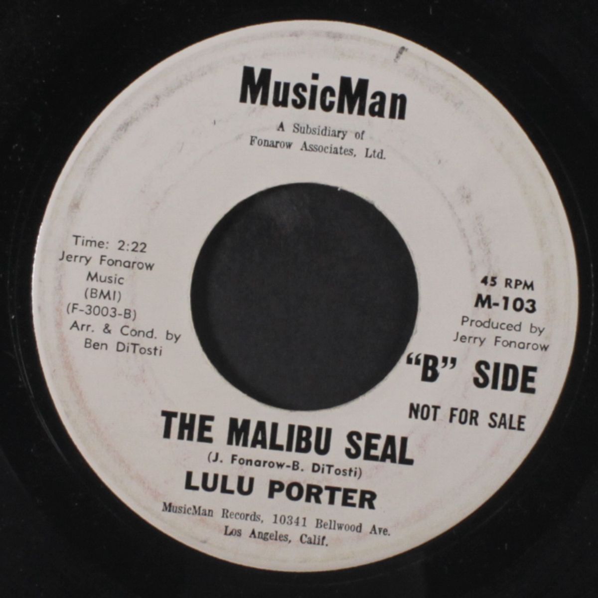 mr. music man / the malibu seal by LULU PORTER