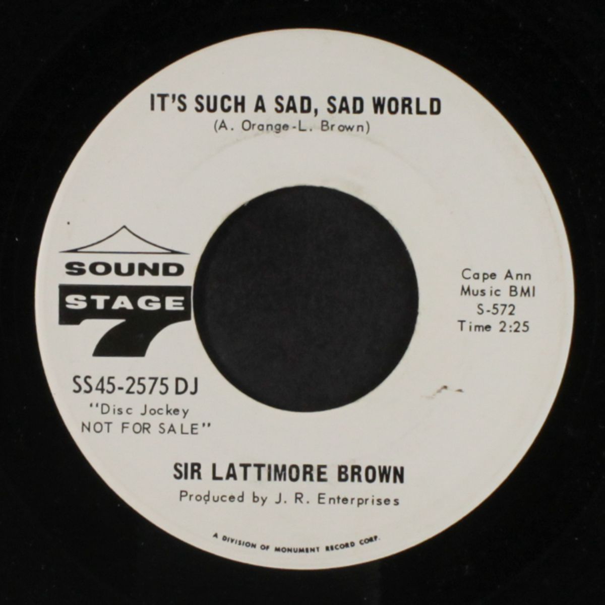 shake and vibrate / it's such a sad, sad world by SIR LATTIMORE BROWN