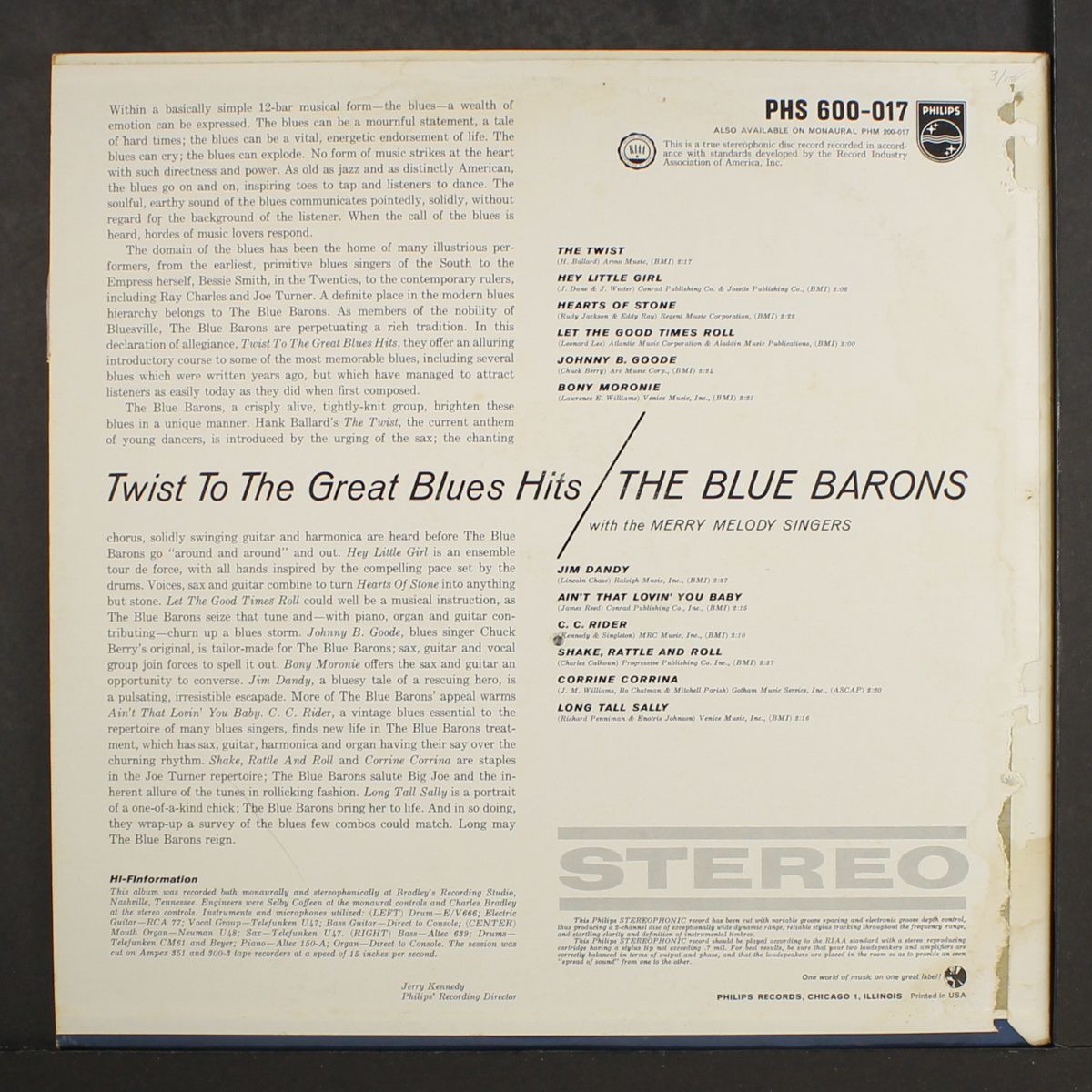 twist to the great blues hits by BLUE BARONS