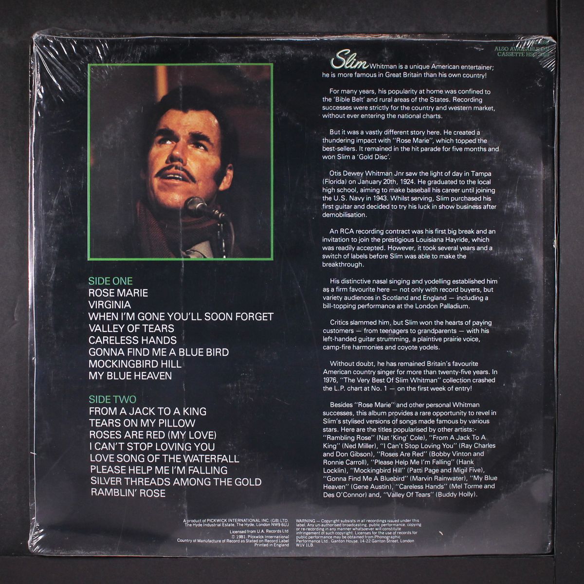 rose marie & other love songs by SLIM WHITMAN