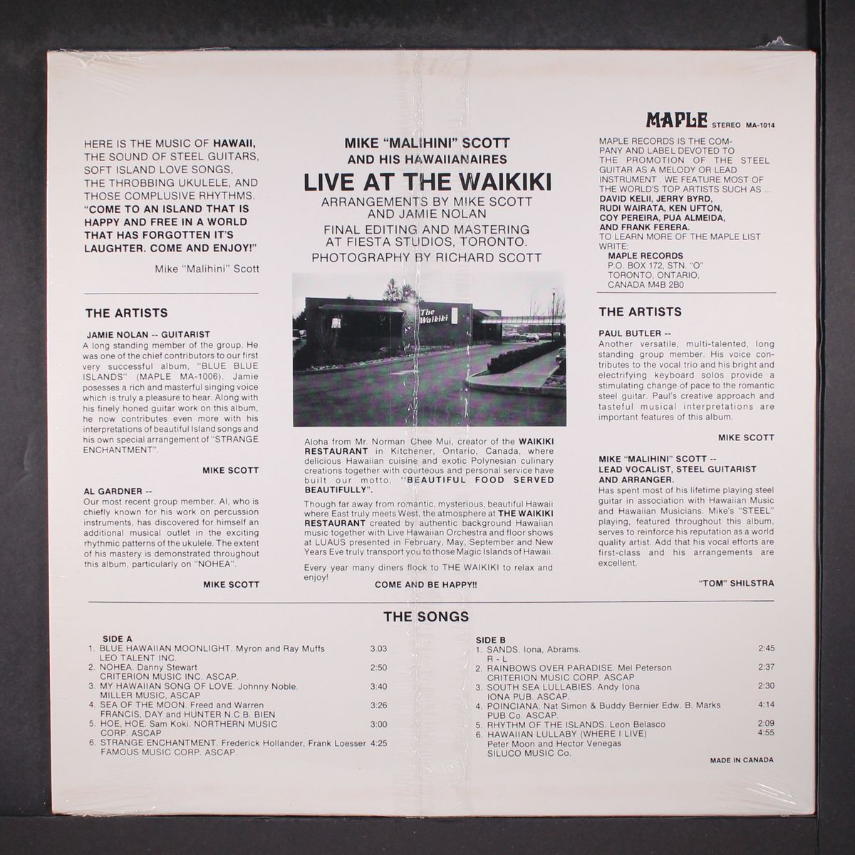 live at the waikiki by MIKE SCOTT