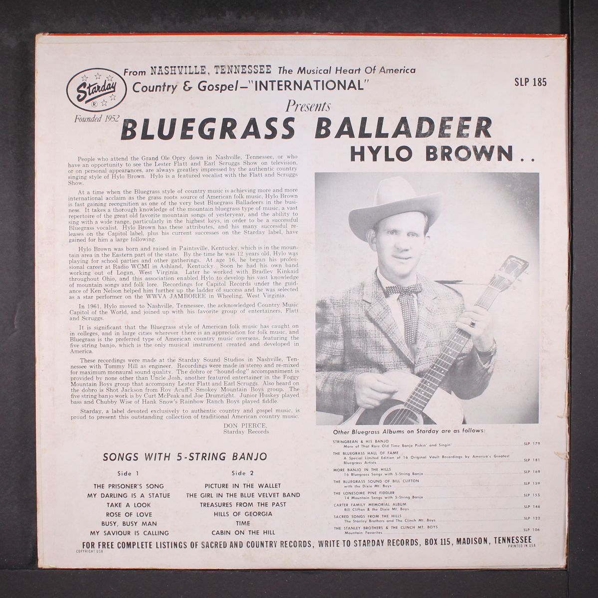 bluegrass balladeer by HYLO BROWN