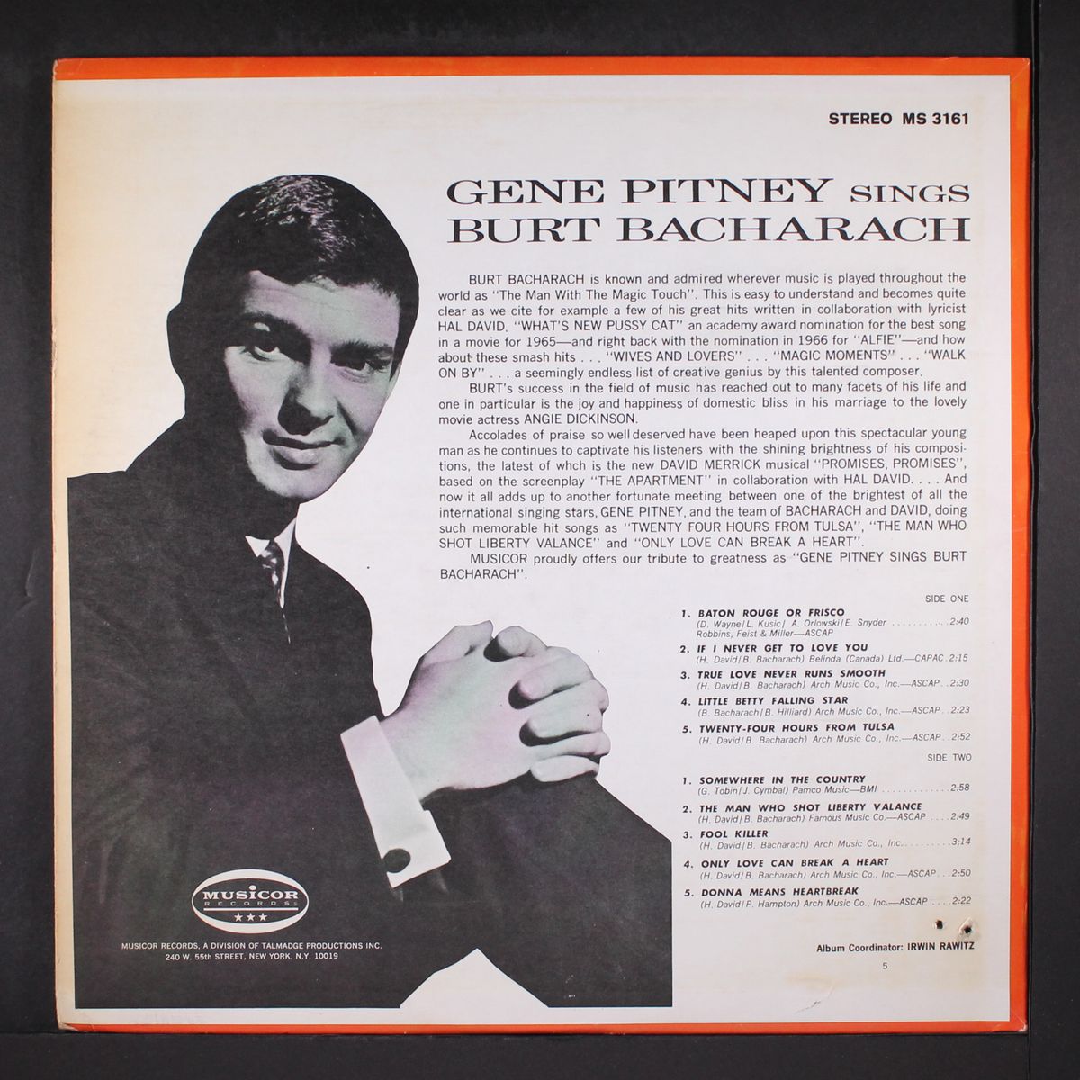 pitney sings bacharach by GENE PITNEY