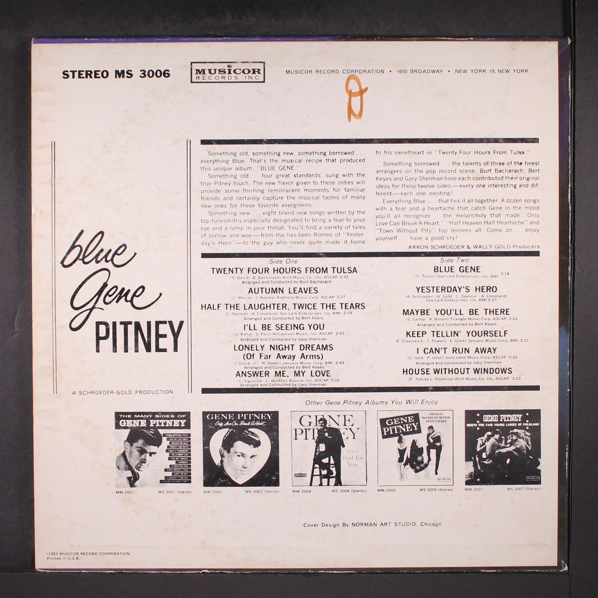 blue gene by GENE PITNEY