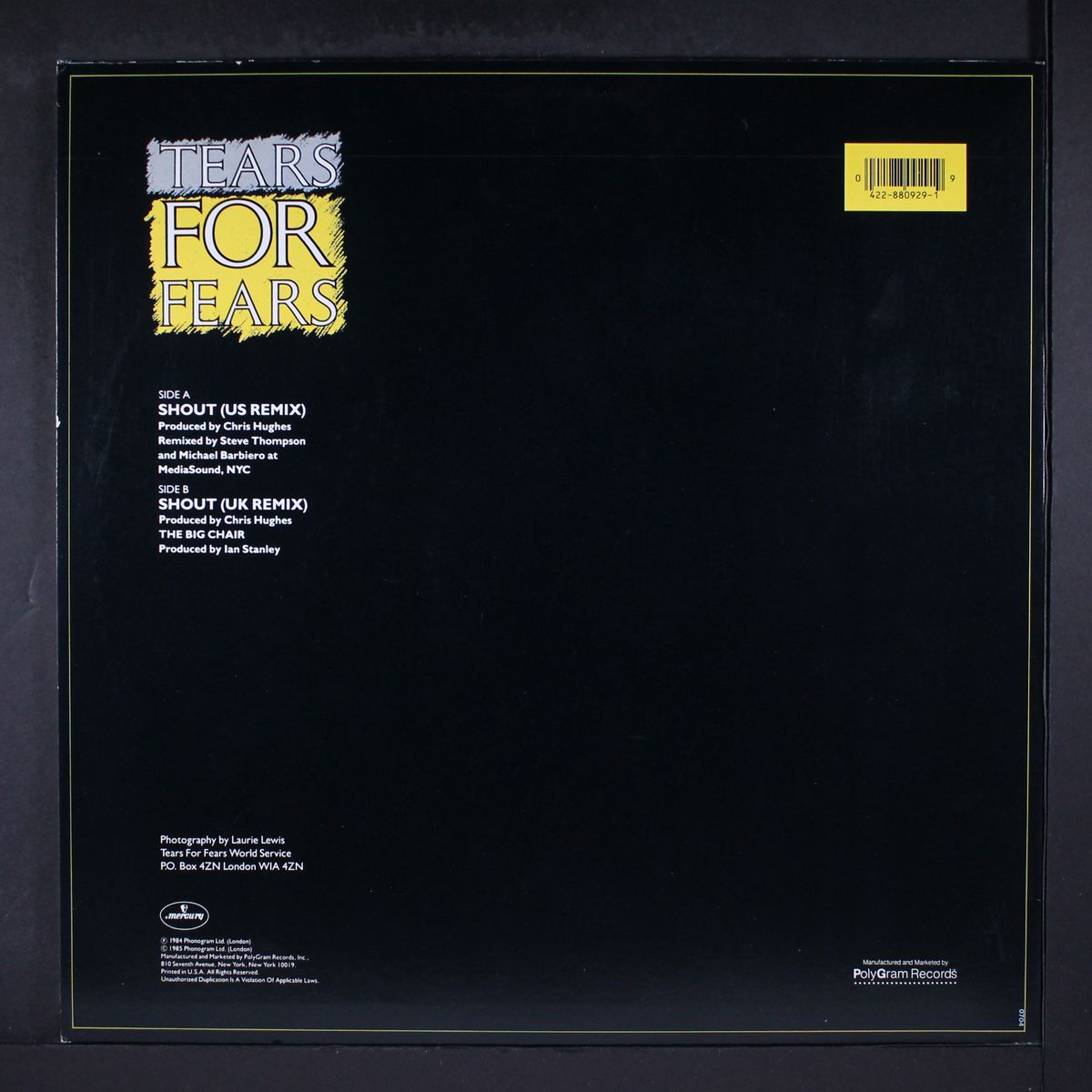shout (us remix) / uk remix by TEARS FOR FEARS