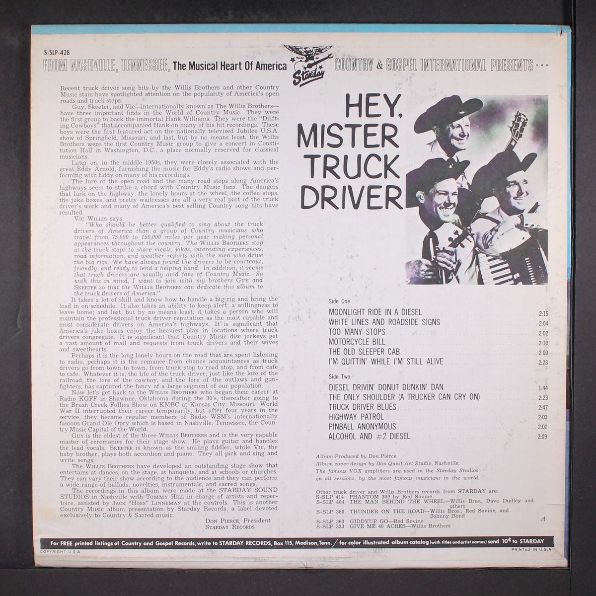 hey, mister truck driver by WILLIS BROTHERS