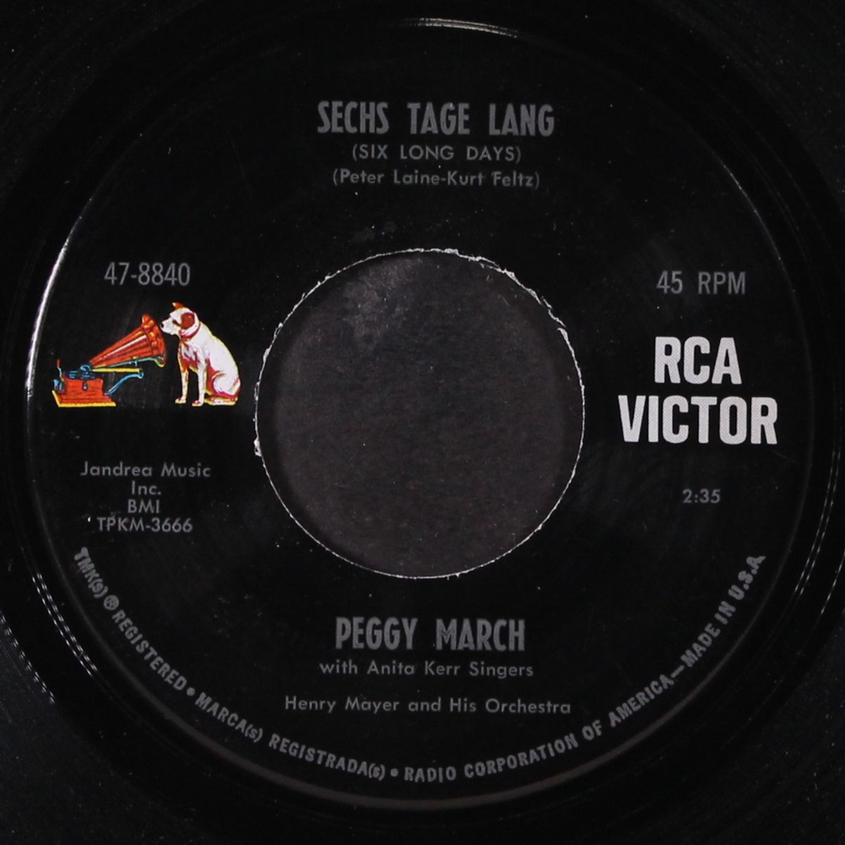 sechs tage lang / ein boy wie du by PEGGY MARCH