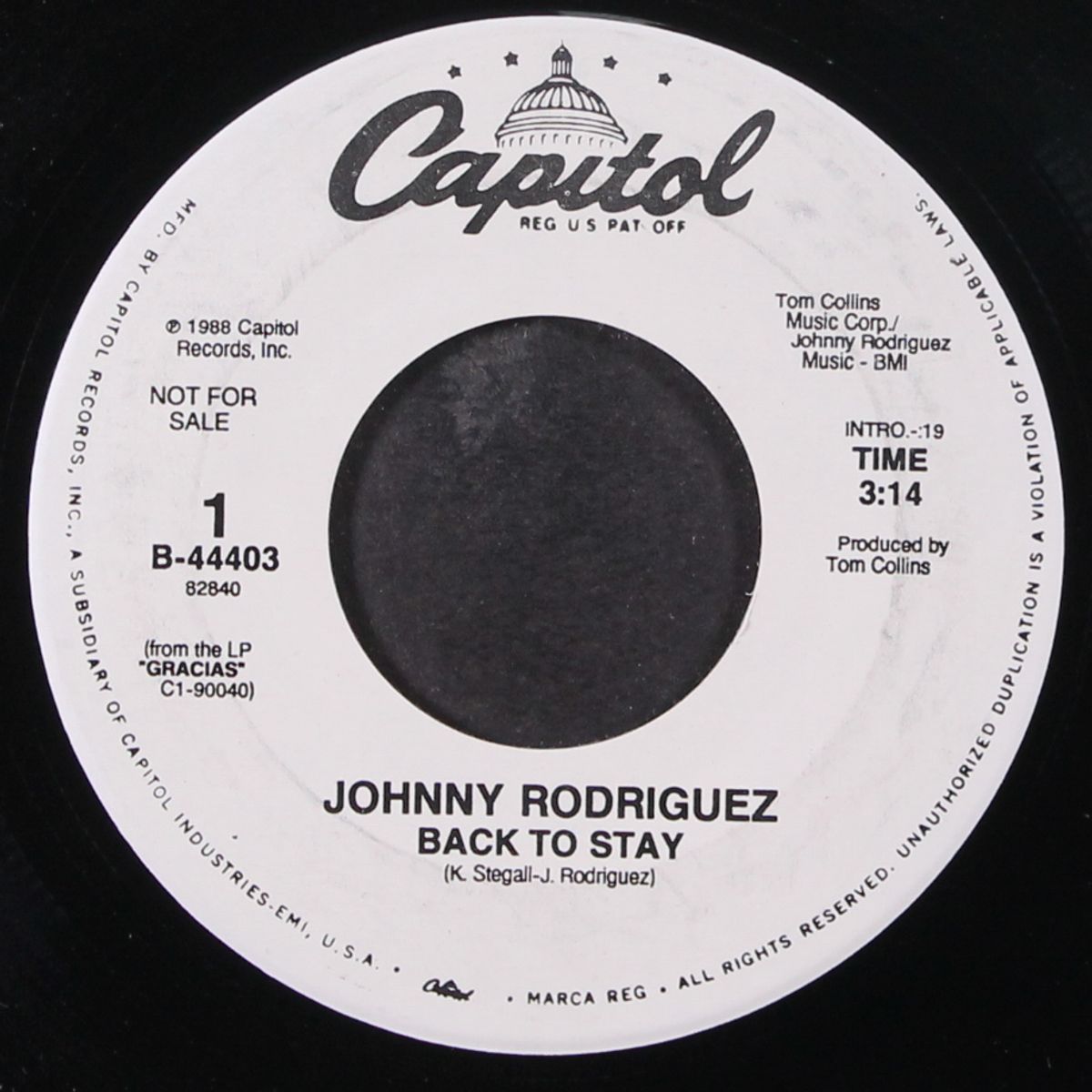 back to stay by JOHNNY RODRIGUEZ